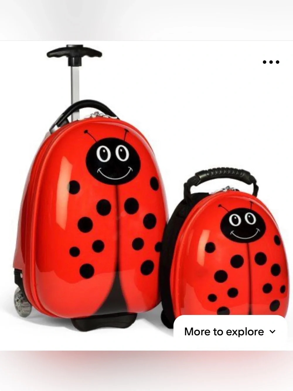 Travel buddies Kids Red Ladybug Rolling Suitcase & Backpack Set